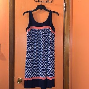 *3 for $25* EN FOCUS STUDIO Blue&Coral color Mini Dress size 12 women